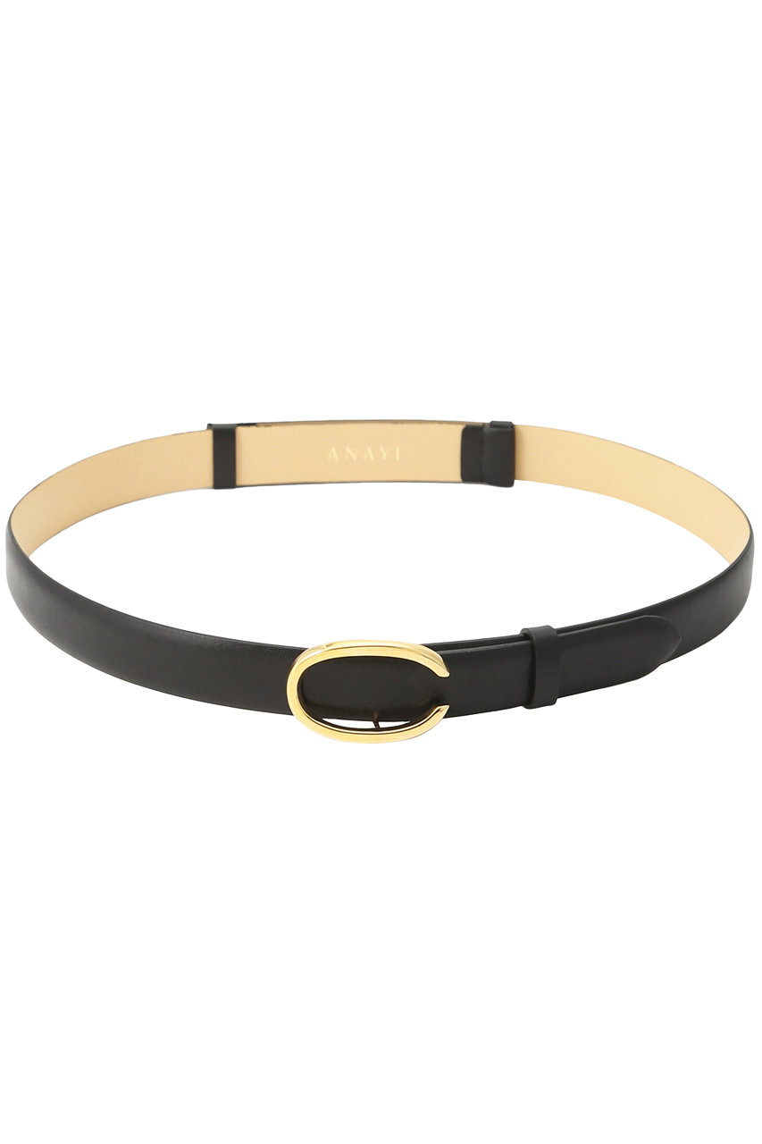 ANAYI アナイ カーブオリジナルバックルBELT ブラック