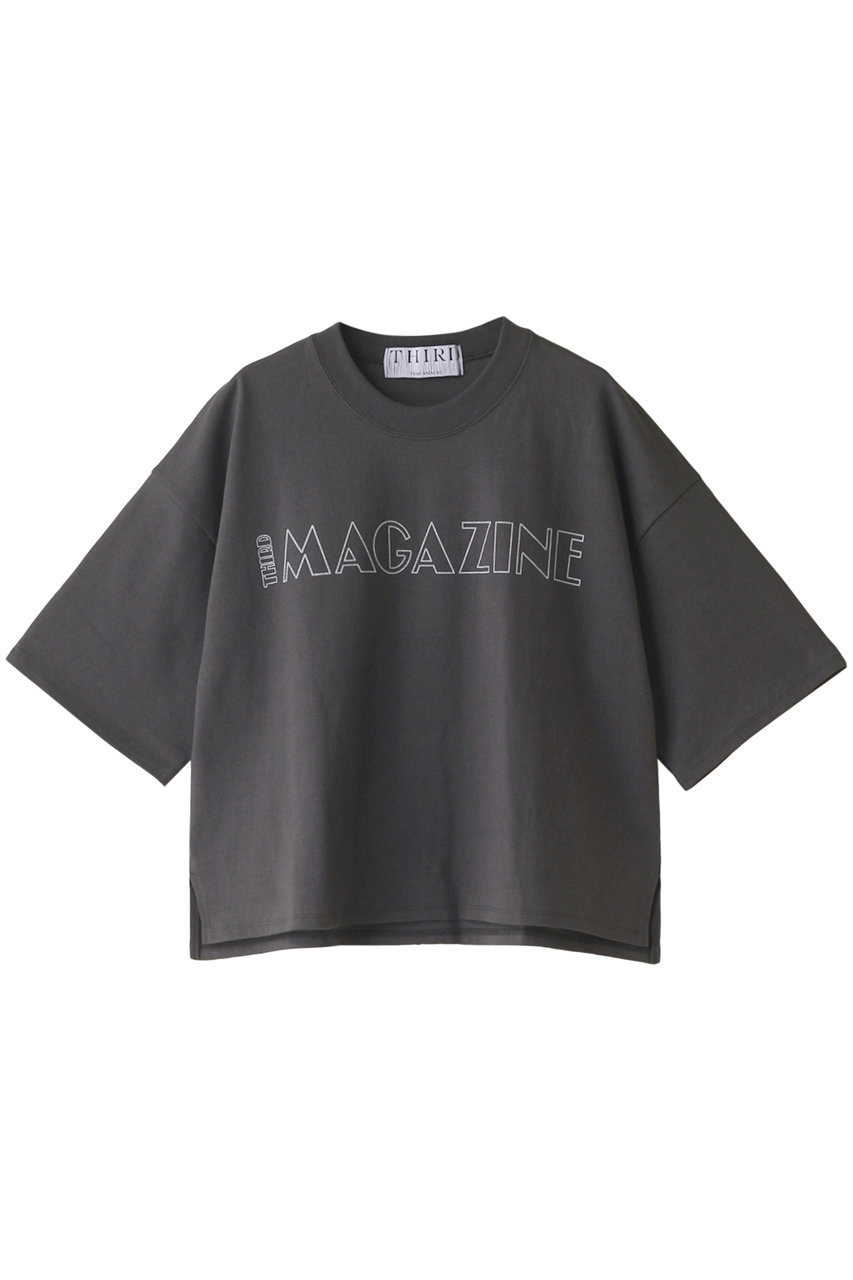 サードマガジン/THIRD MAGAZINEのELLE SHOP別注カラー　ロゴプリントTシャツ(チャコールグレー/A0833UTS219)