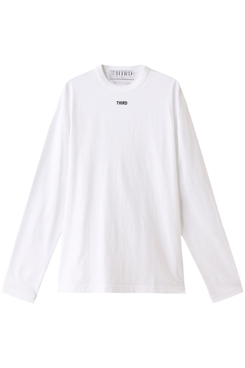 ＜ELLE SHOP＞ THIRD MAGAZINE ロゴロングスリーブTシャツ (ホワイト F) サードマガジン ELLE SHOP