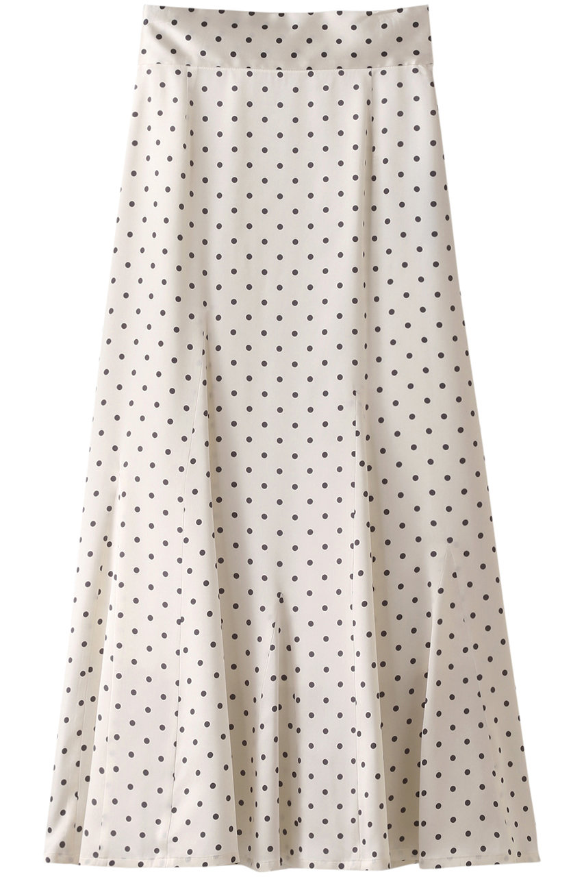 THIRD MAGAZINE サードマガジン 裾タックドットスカート ホワイト-