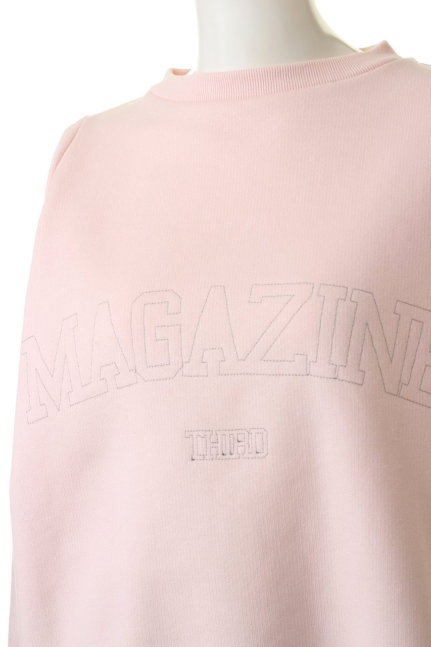 新品】THIRD MAGAZINE ビッグロゴ刺繍スウェット ピンク - トレーナー