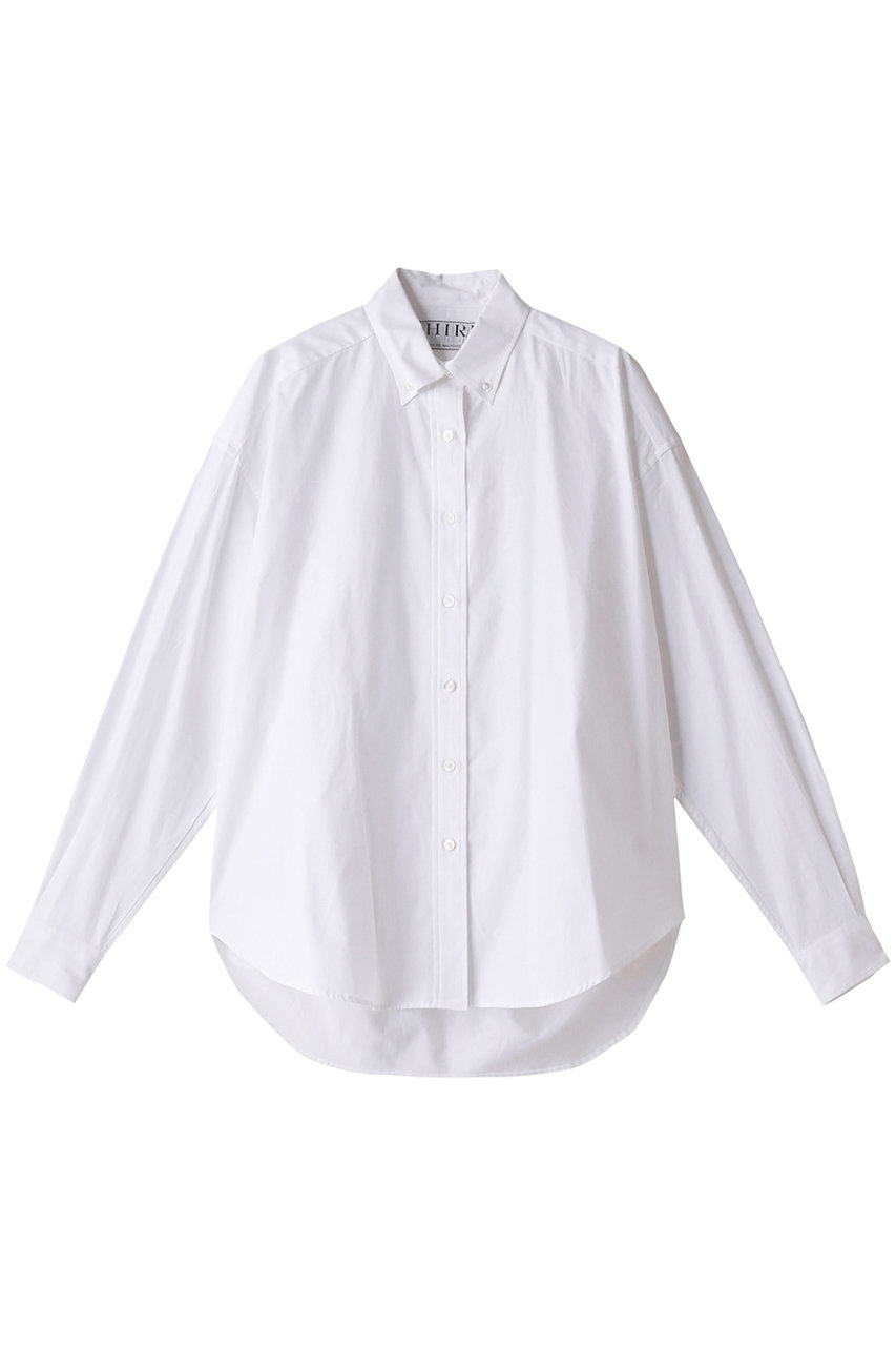 ＜ELLE SHOP＞ THIRD MAGAZINE オックスボタンダウンシャツ (ホワイト F) サードマガジン ELLE SHOP