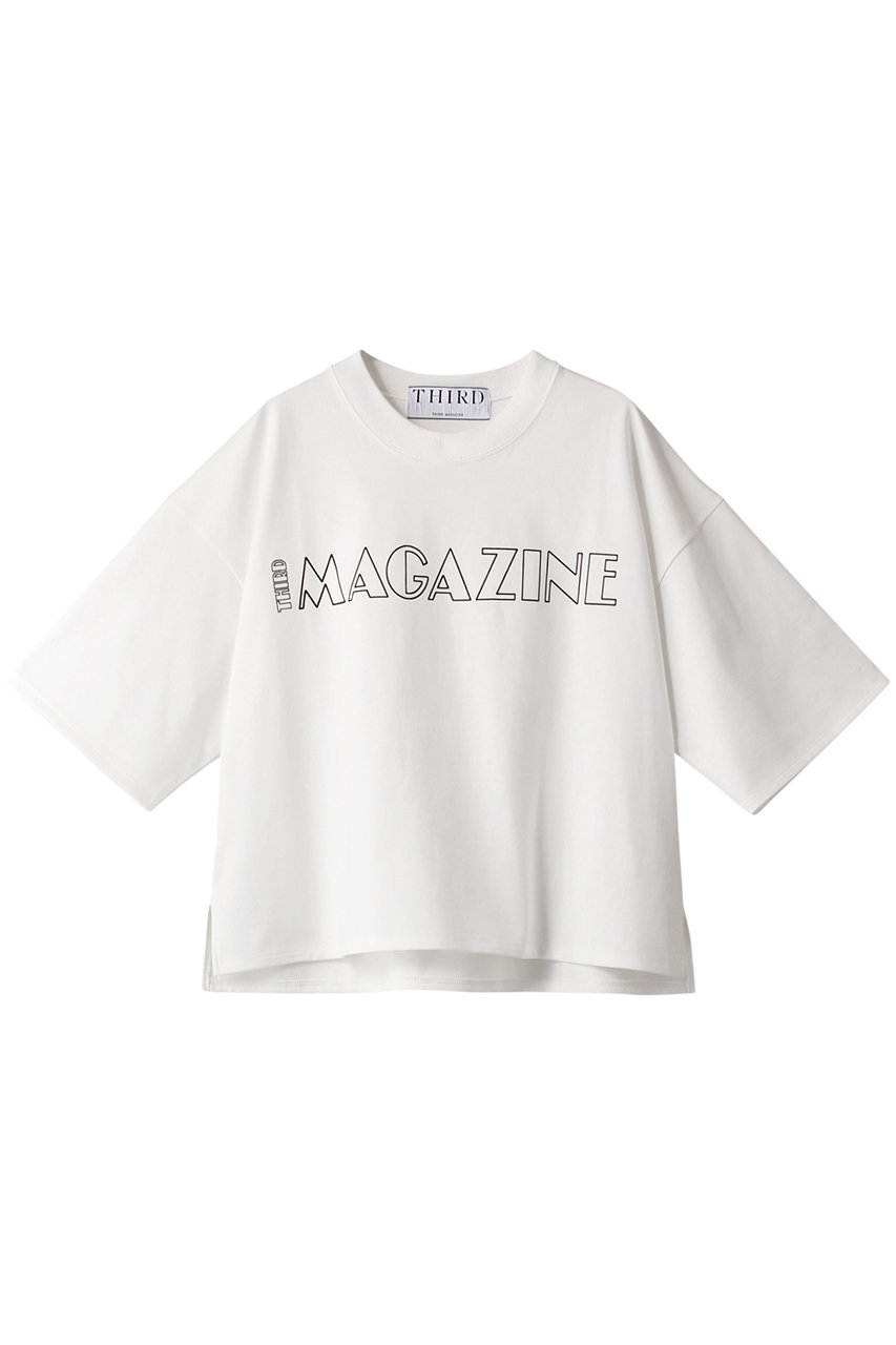 サードマガジン/THIRD MAGAZINEのTHIRD MAGAZINE ロゴTシャツ(ホワイト/A0833UTS001)