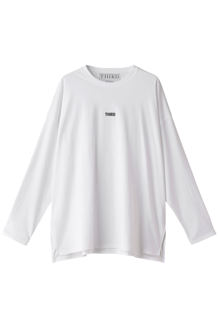 THIRD MAGAZINE バックプリントロングTシャツ (ホワイト, F) サードマガジン ELLE SHOP
