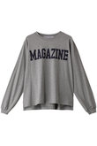 THIRD MAGAZINE(サードマガジン)｜ロゴプリントロンT/杢グレー