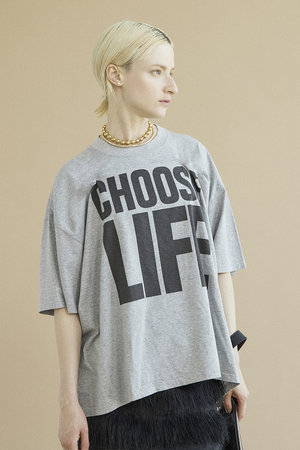 サードマガジン/THIRD MAGAZINEの【別注】KATHARINE HAMNETT×TM×mikomori CHOOSE LIFE SLOGAN Tシャツ(110100/110102)