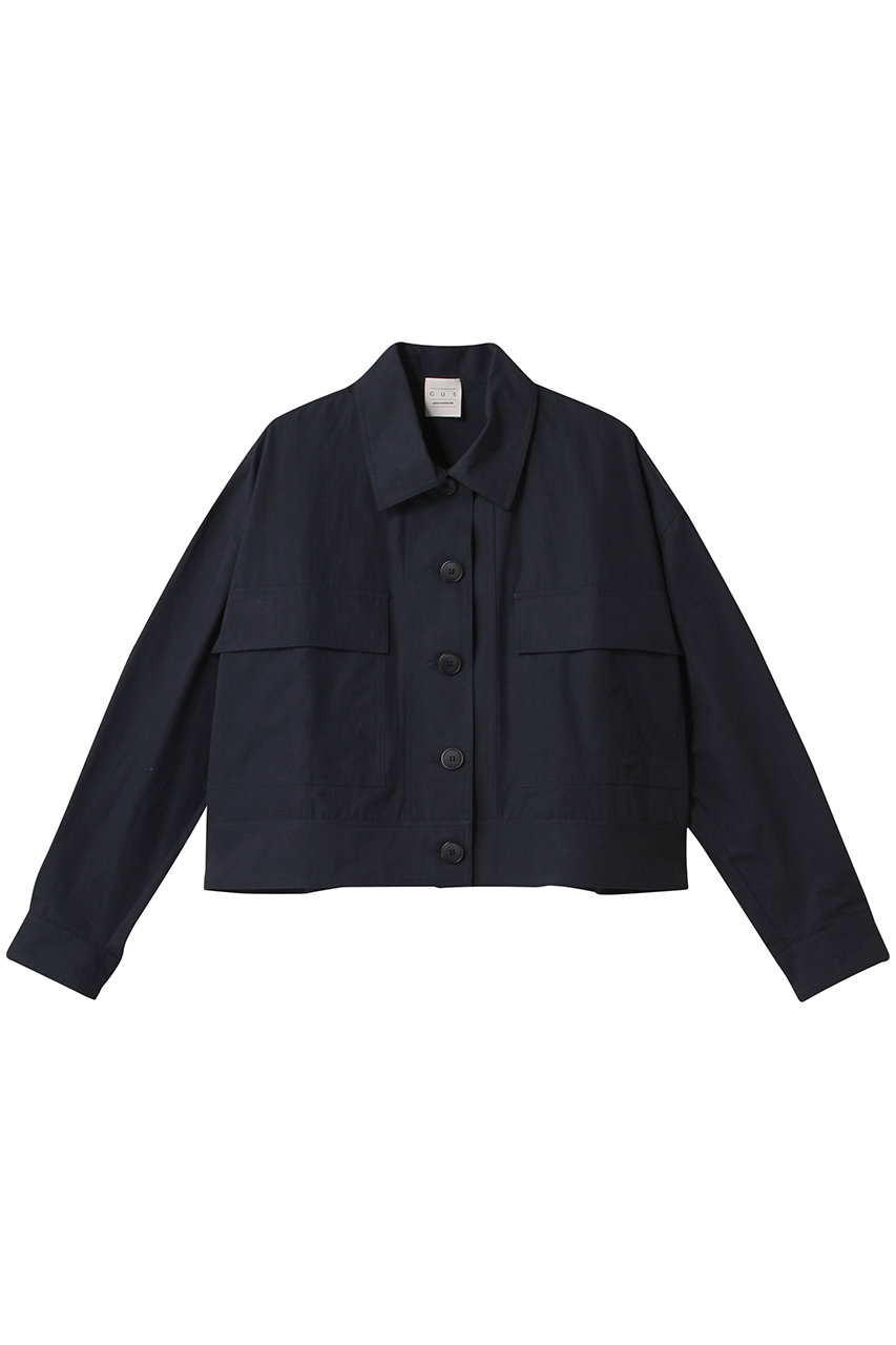THIRD MAGAZINE 【cus】コットンボクシージャケット (ネイビー, F) サードマガジン ELLE SHOP THIRD MAGAZINE 【cus】コットンボクシージャケット (ネイビー, F) サードマガジン ELLE SHOP