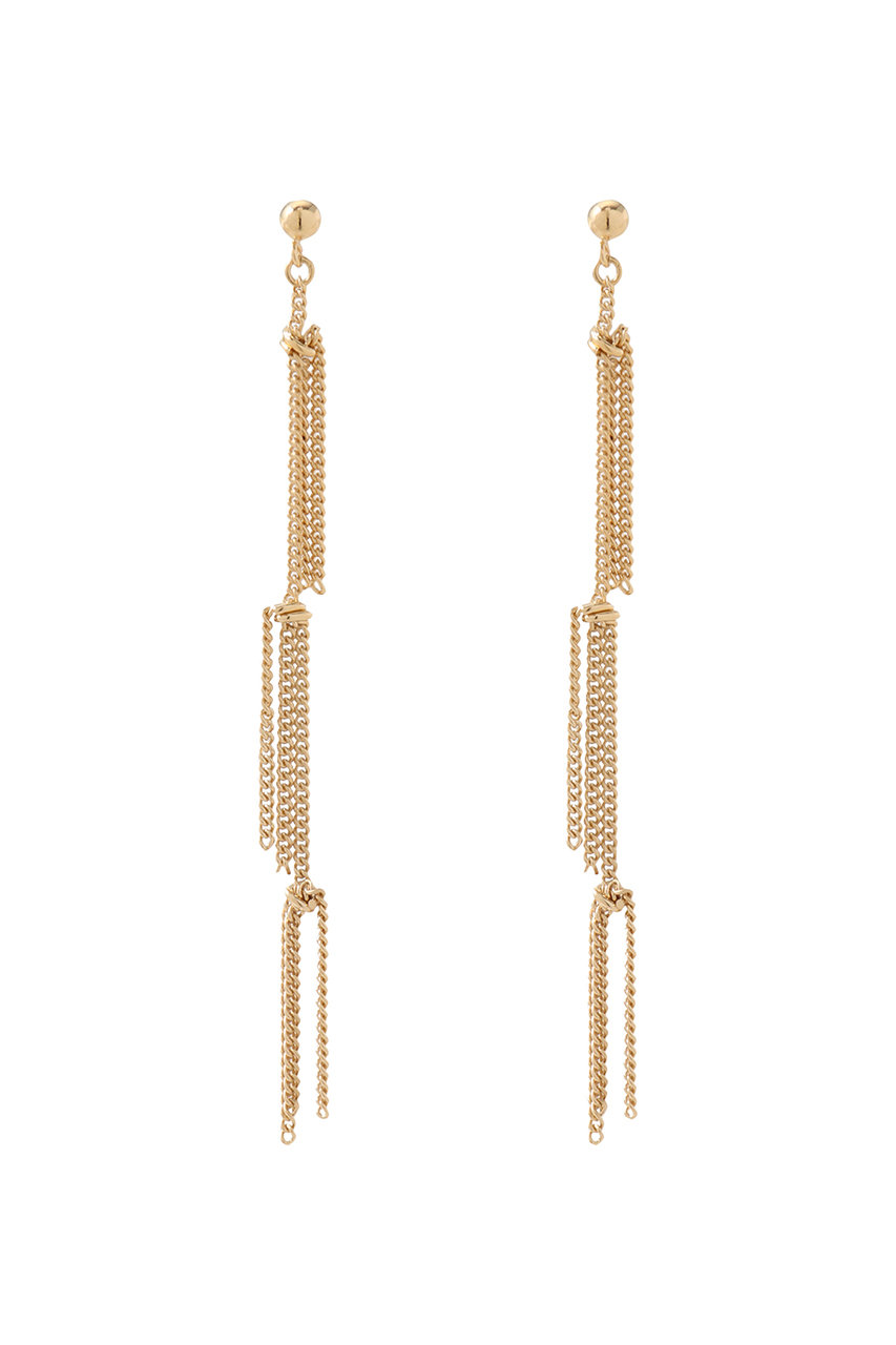 THIRD MAGAZINE 【ENNATO】ノットチェーンピアス (ゴールド, F) サードマガジン ELLE SHOP THIRD MAGAZINE 【ENNATO】ノットチェーンピアス (ゴールド, F) サードマガジン ELLE SHOP