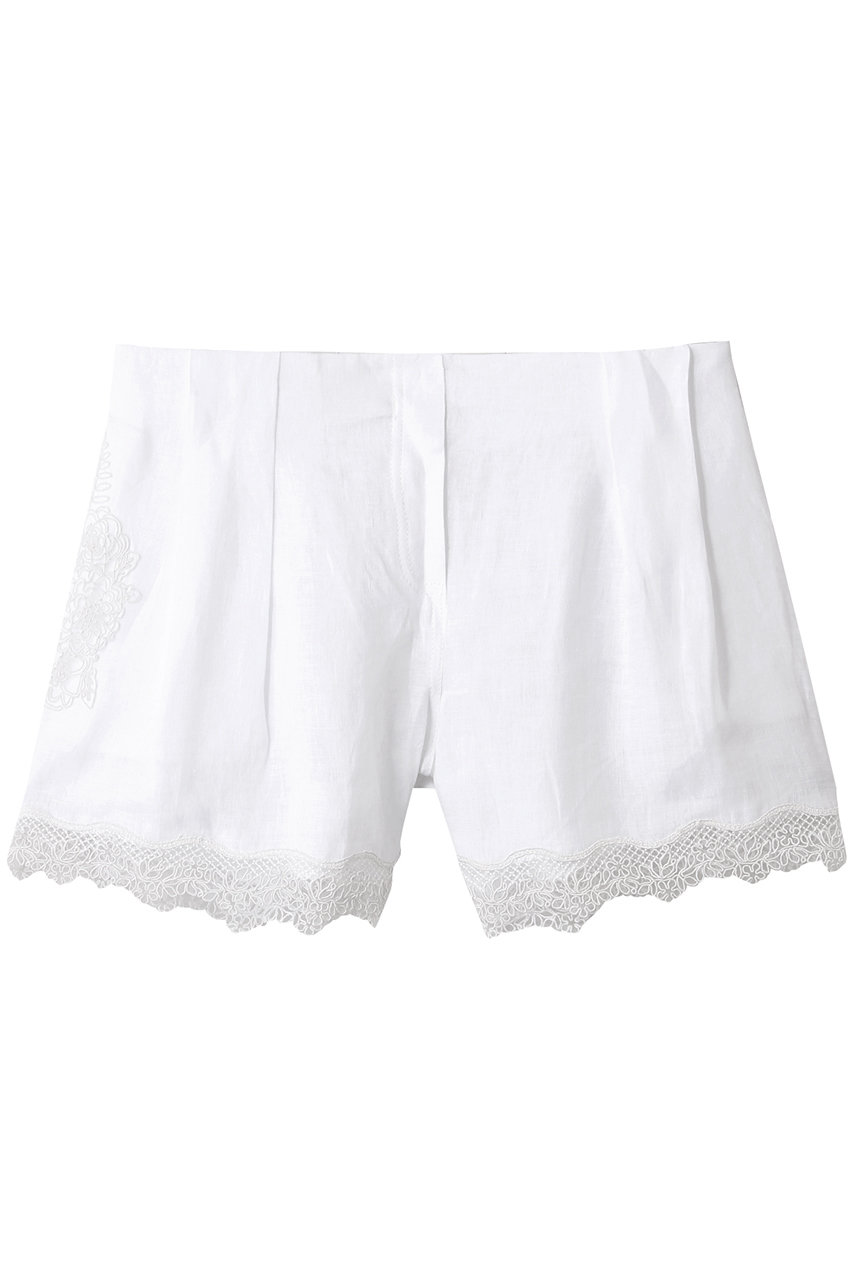 THIRD MAGAZINE 【Maurizio Mykonos】リネンレースショートパンツ (ホワイト, F(XS)) サードマガジン ELLE SHOP THIRD MAGAZINE 【Maurizio Mykonos】リネンレースショートパンツ (ホワイト, F(XS)) サードマガジン ELLE SHOP