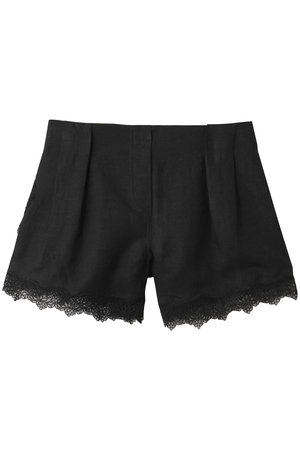 ショートパンツ MISBHV Woman Short Black 250W355 BLACK MISBHVのブラック Moto フェイクスエード ショートパンツがセール中