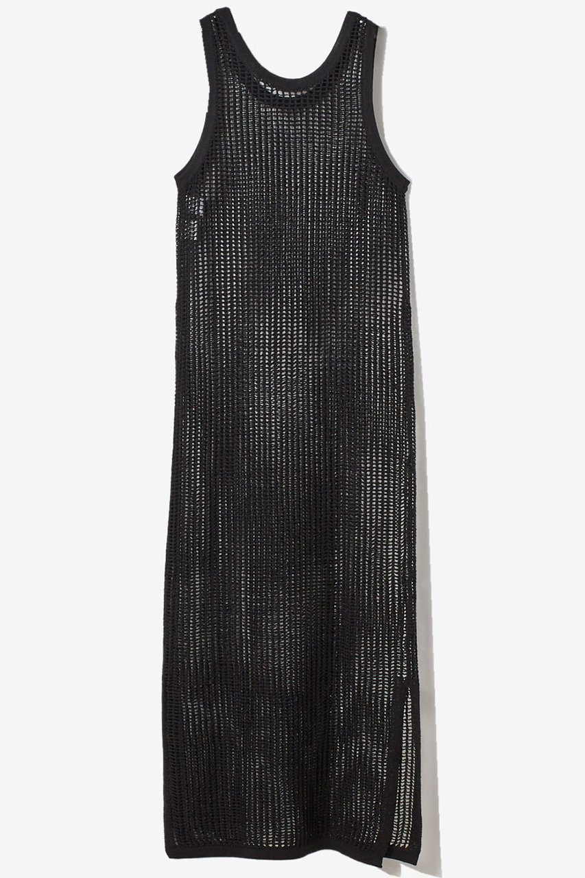 THIRD MAGAZINE(サードマガジン)｜メッシュニットワンピース/ブラック