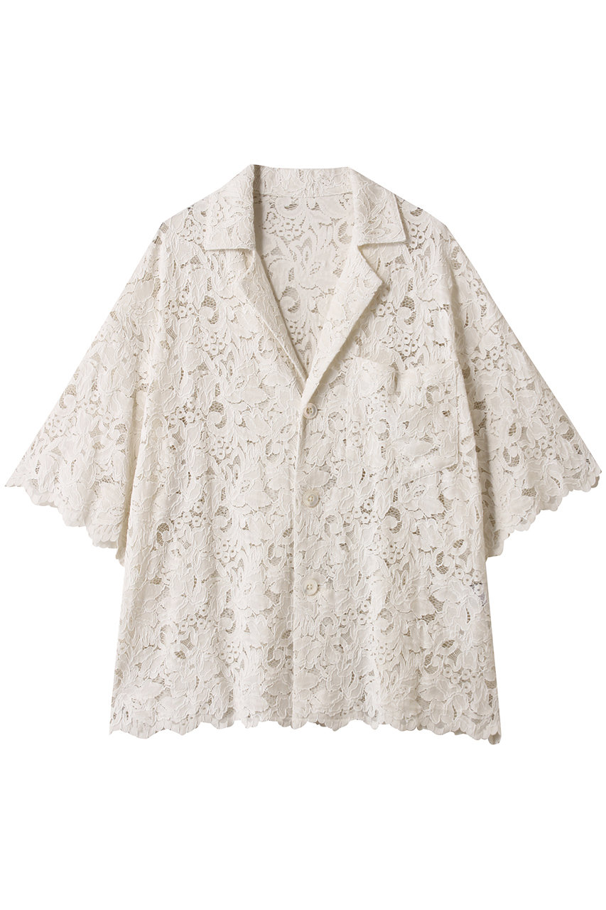 THIRD MAGAZINE レースジャケットブラウス (オフホワイト, F) サードマガジン ELLE SHOP THIRD MAGAZINE レースジャケットブラウス (オフホワイト, F) サードマガジン ELLE SHOP