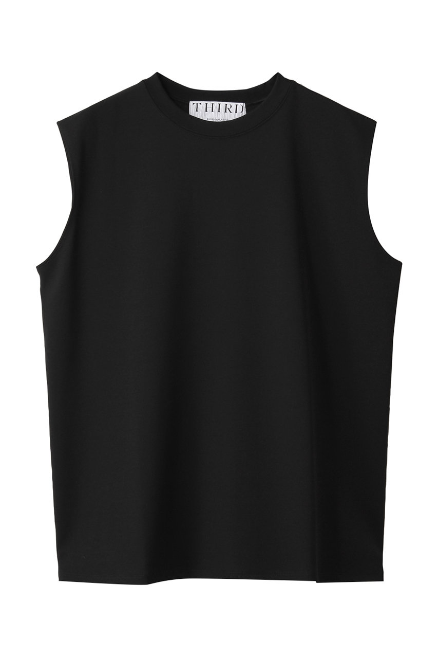 THIRD MAGAZINE スリーブレスTシャツ (ブラック, F) サードマガジン ELLE SHOP THIRD MAGAZINE スリーブレスTシャツ (ブラック, F) サードマガジン ELLE SHOP