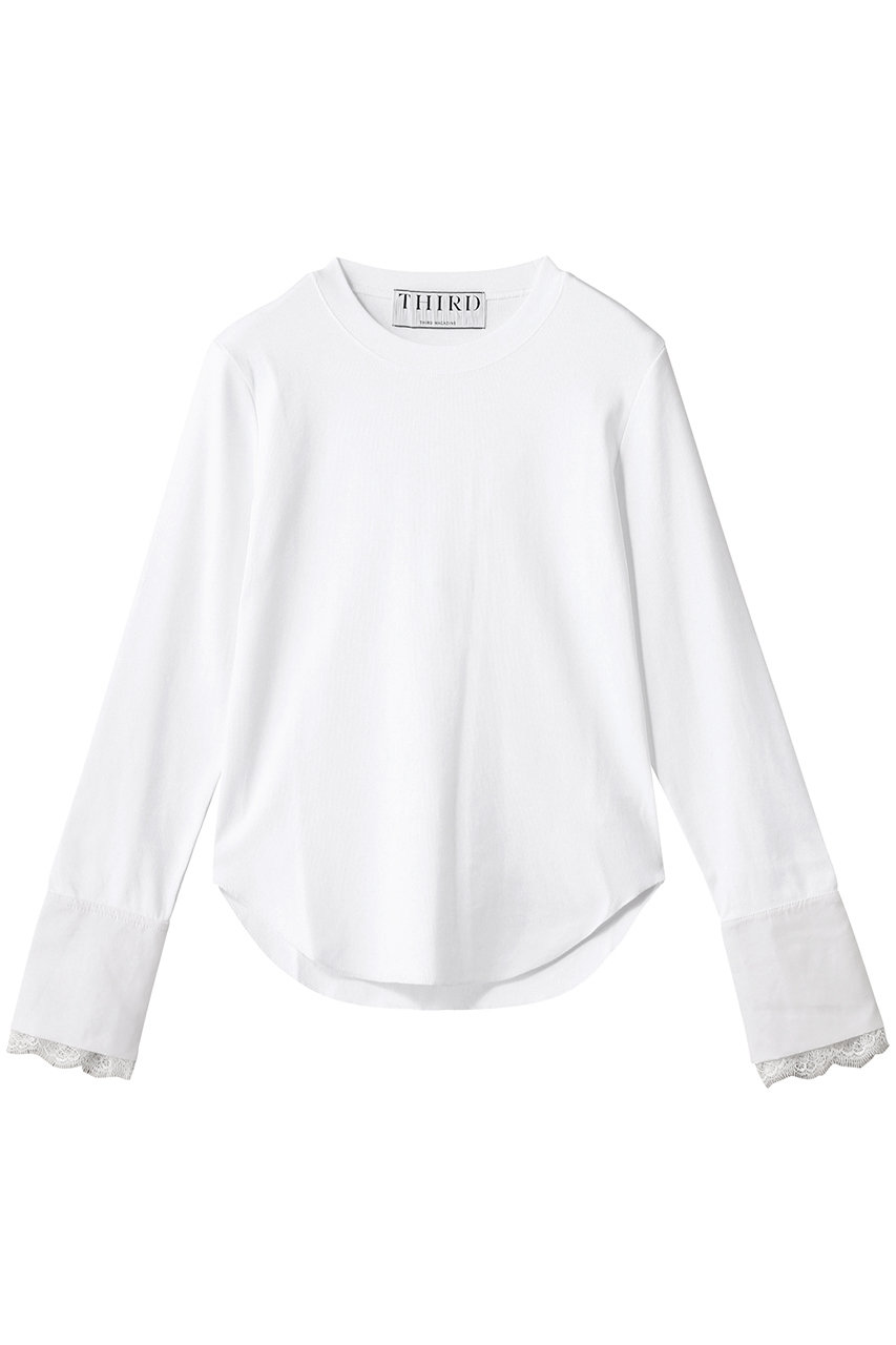 THIRD MAGAZINE レース袖カットソー (ホワイト, F) サードマガジン ELLE SHOP THIRD MAGAZINE レース袖カットソー (ホワイト, F) サードマガジン ELLE SHOP