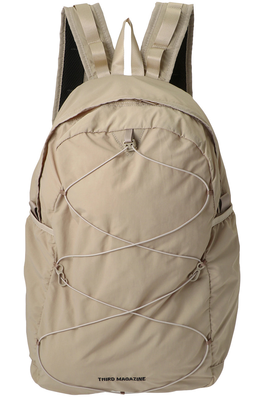 サードマガジン/THIRD MAGAZINEの【別注】CARIBOU Mountaineering ロゴパッカブルバックパック(ベージュ/A0864PBG101)