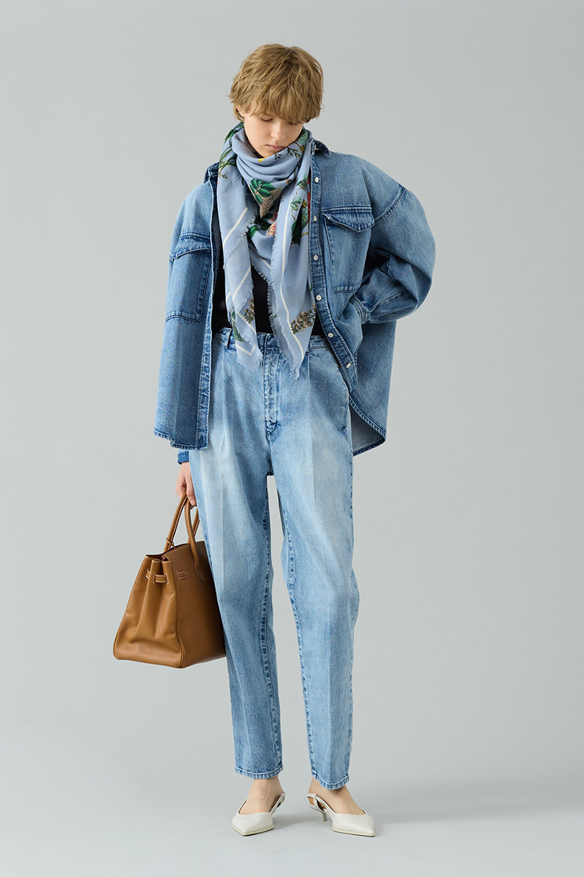 THIRD MAGAZINE(サードマガジン)｜デニム2WAYボクシーシャツ/ブリーチ