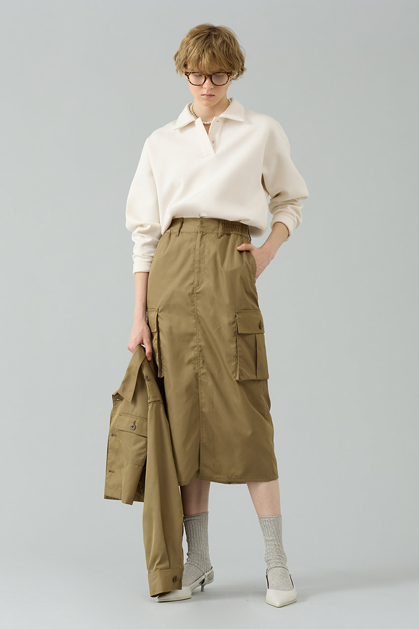 THIRD MAGAZINE(サードマガジン)｜ポロスウェットトップ/アイボリー の