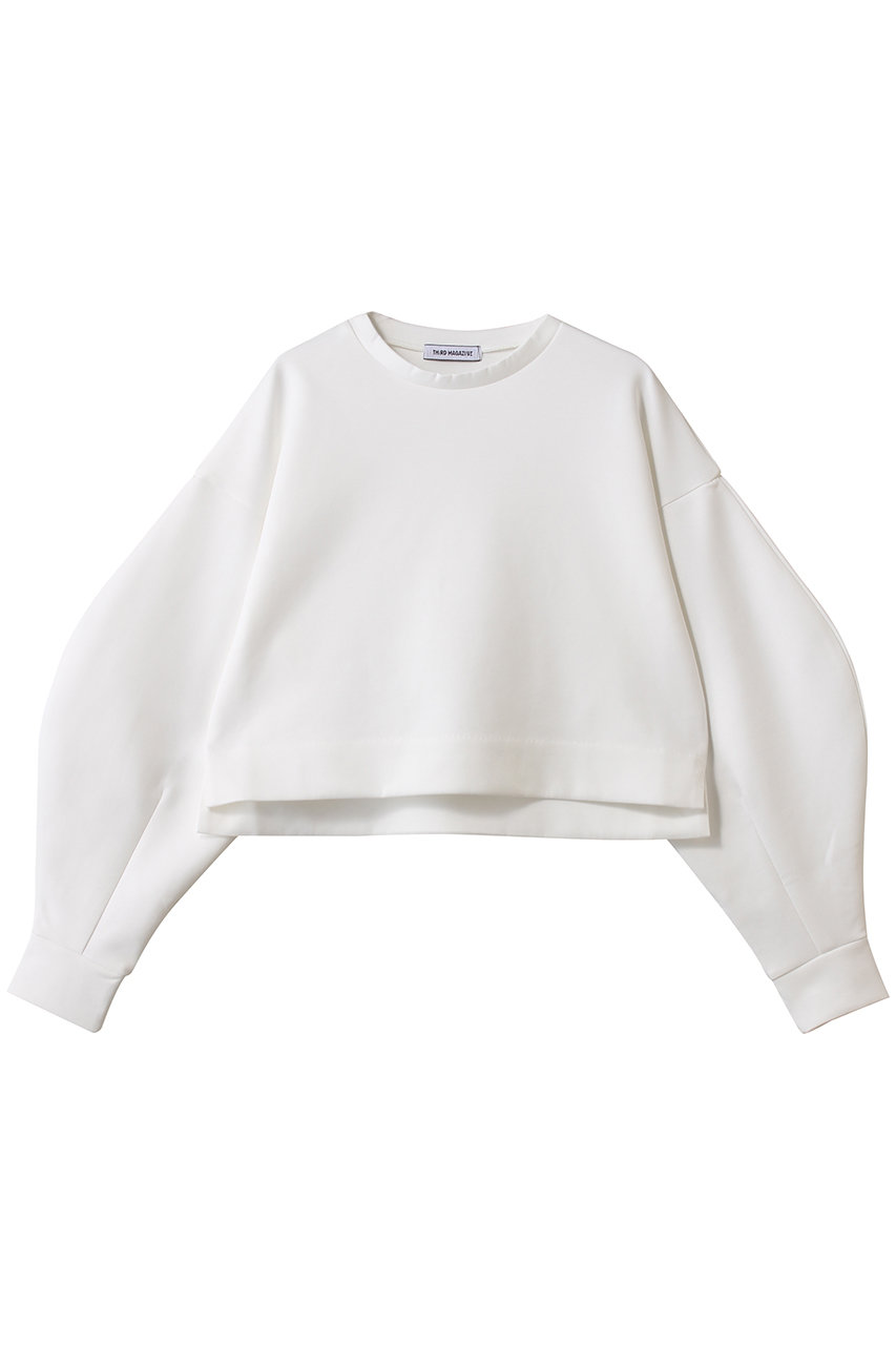 THIRD MAGAZINE ショートスウェット (アイボリー, F) サードマガジン ELLE SHOP