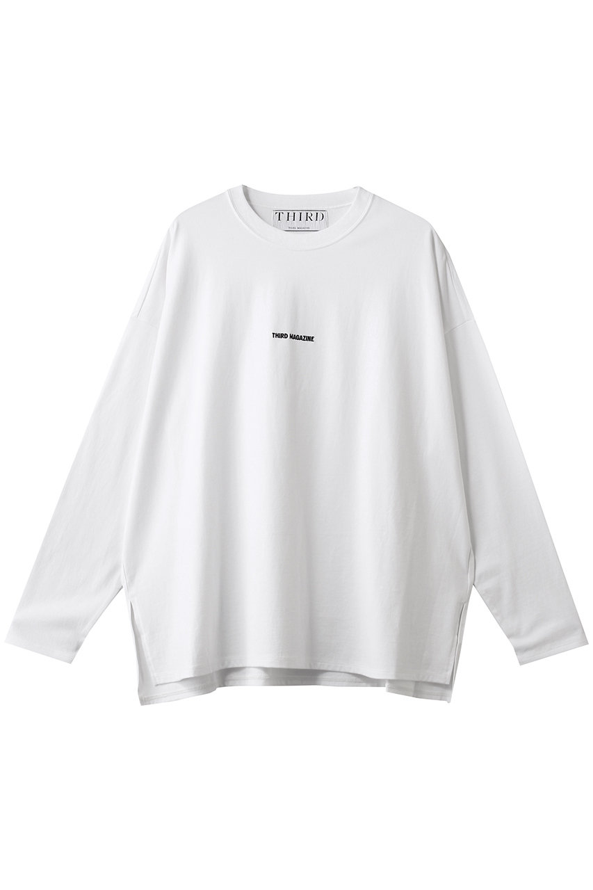 THIRD MAGAZINE ロゴロングスリーブTシャツ (ホワイト, F) サードマガジン ELLE SHOP THIRD MAGAZINE ロゴロングスリーブTシャツ (ホワイト, F) サードマガジン ELLE SHOP