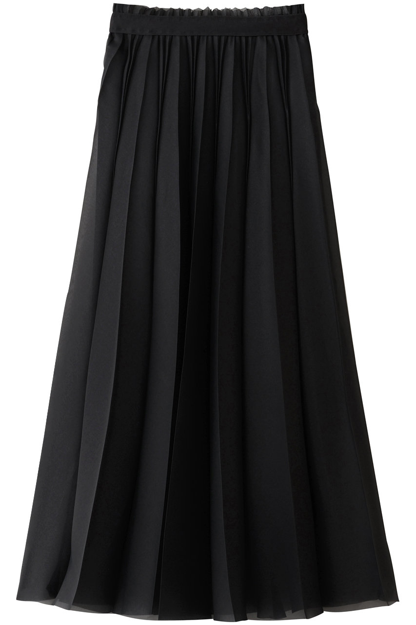 THIRD MAGAZINE オーガンジープリーツスカート (ブラック, F) サードマガジン ELLE SHOP