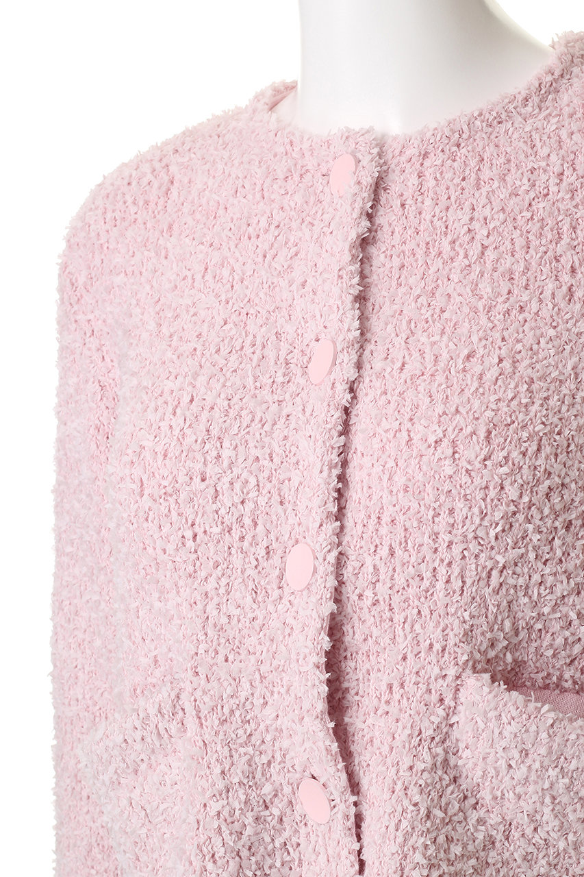 サードマガジン　大人気カーディガン　ピンク THIRD MAGAZINE(サードマガジン)｜ツイードニットカーディガン/ピンク