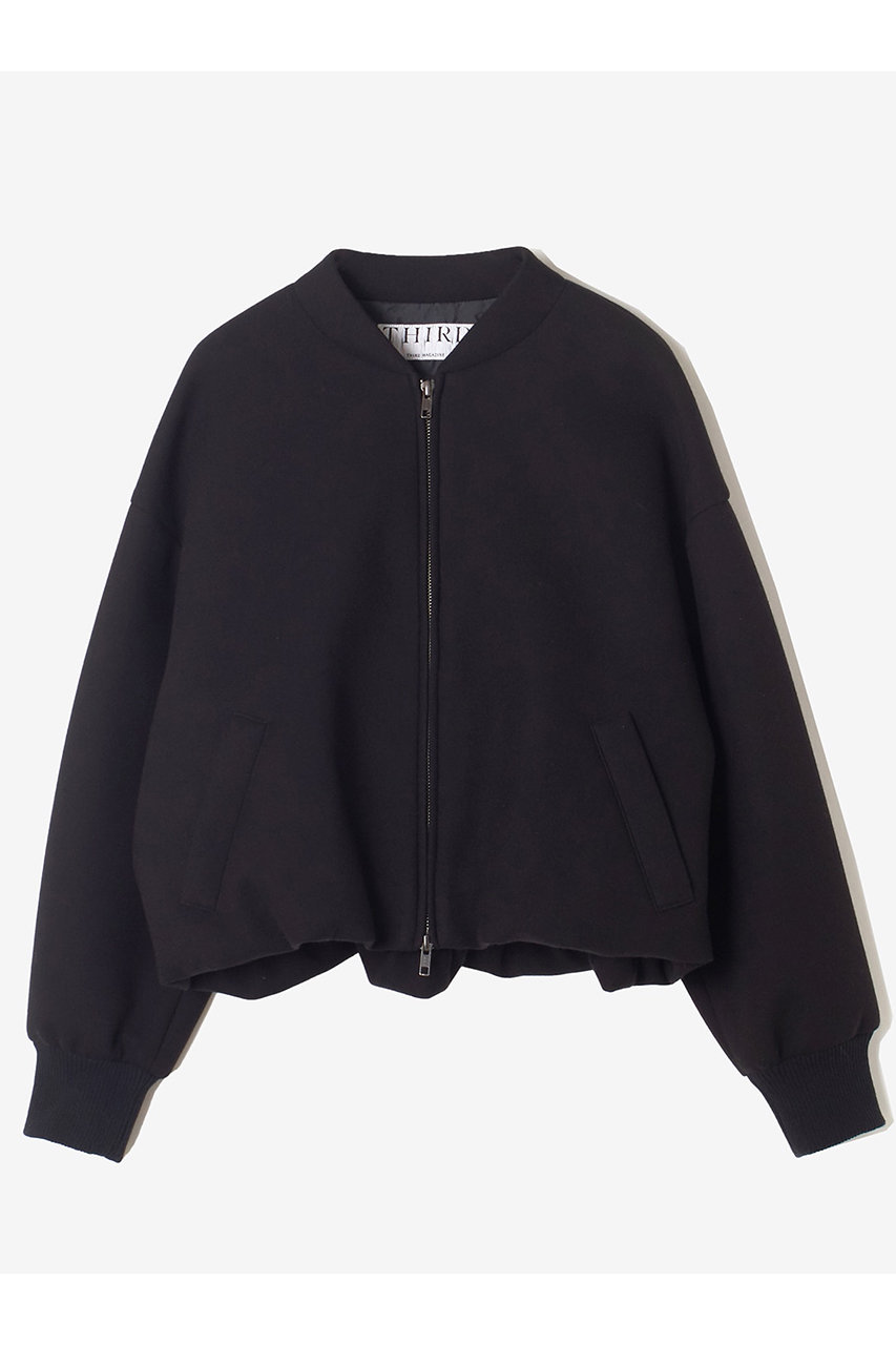 THIRD MAGAZINE Wフェイスウールボクシーブルゾン (ブラック, F) サードマガジン ELLE SHOP THIRD MAGAZINE Wフェイスウールボクシーブルゾン (ブラック, F) サードマガジン ELLE SHOP