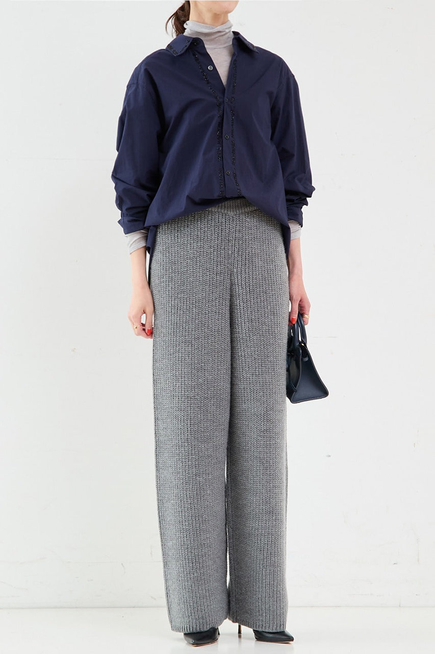 THIRD MAGAZINE(サードマガジン)｜ニットパンツ/グレー の通販