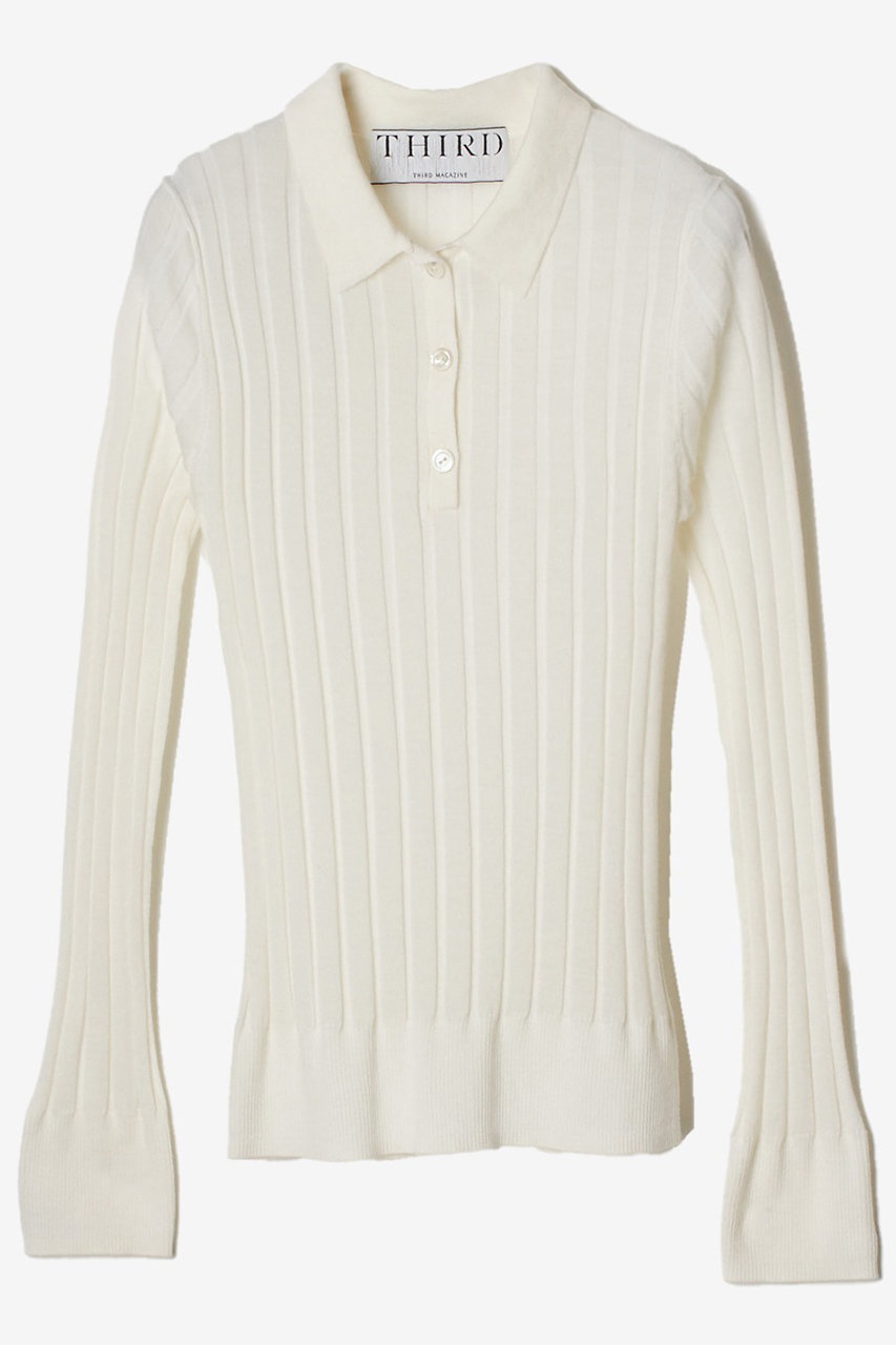 THIRD MAGAZINE(サードマガジン)｜ポロニット/ホワイト の通販