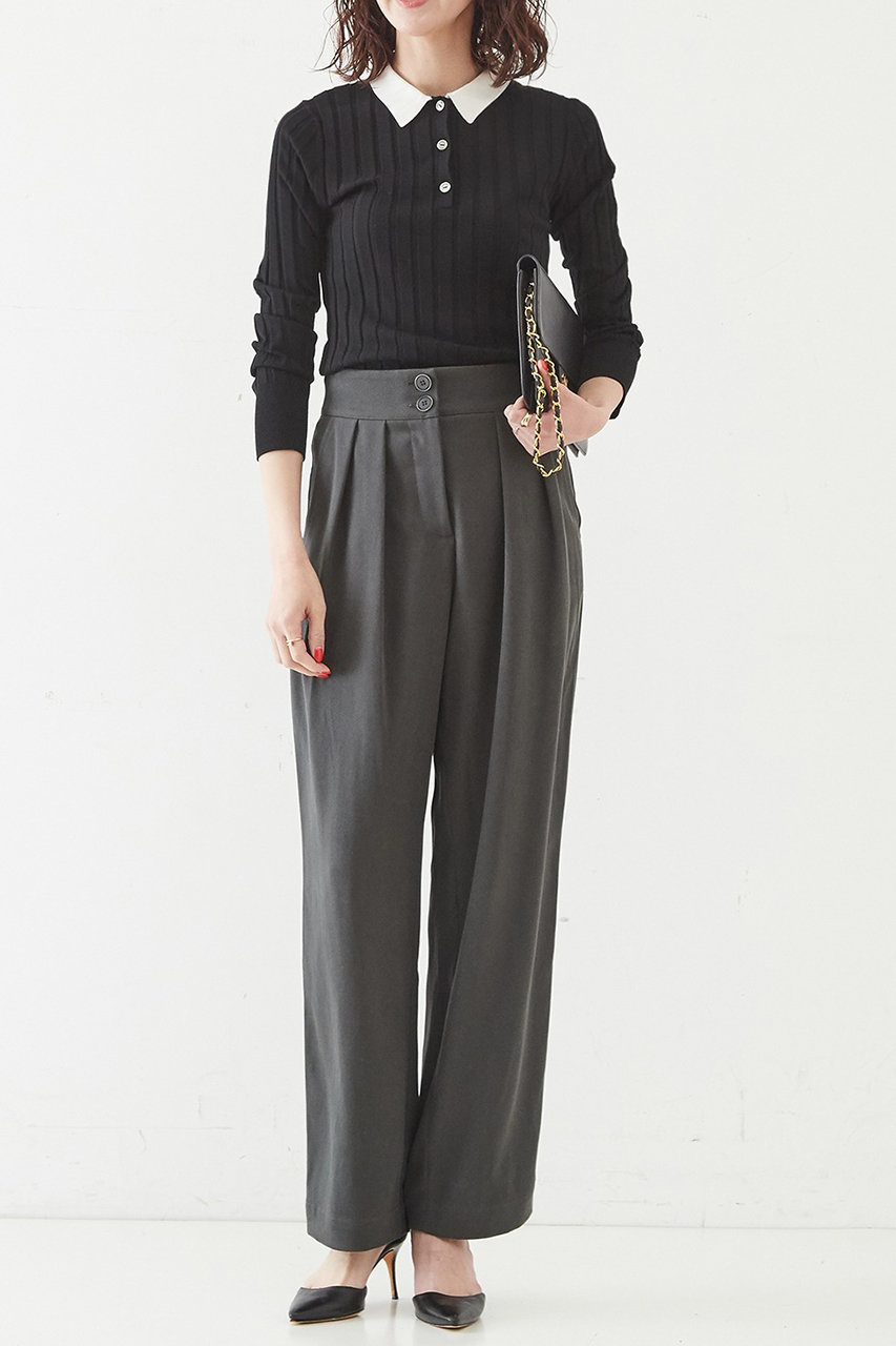 THIRD MAGAZINE ポロニット (ブラック, F) サードマガジン ELLE SHOP THIRD MAGAZINE ポロニット (ブラック, F) サードマガジン ELLE SHOP