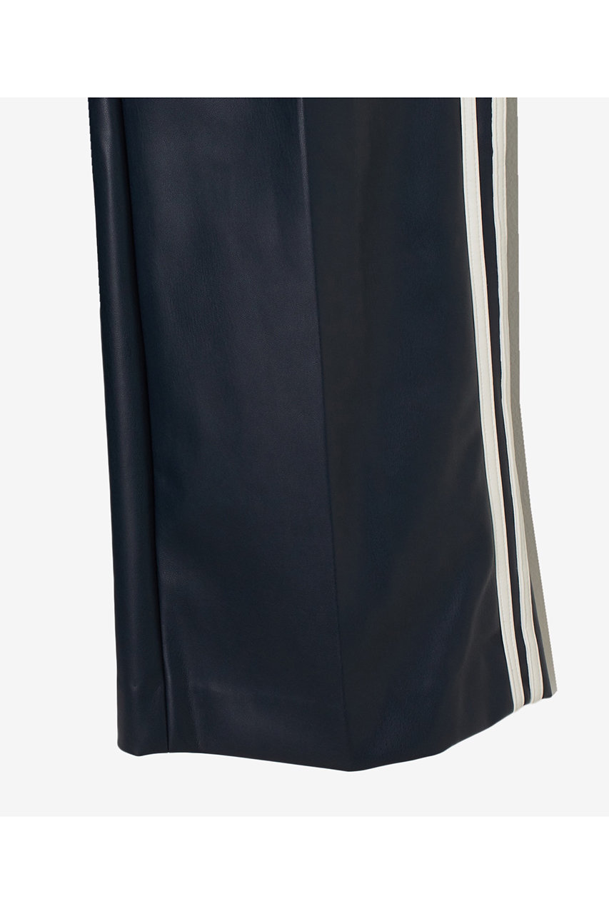 THIRD MAGAZINE(サードマガジン)｜レザーライクラインパンツ/ネイビー