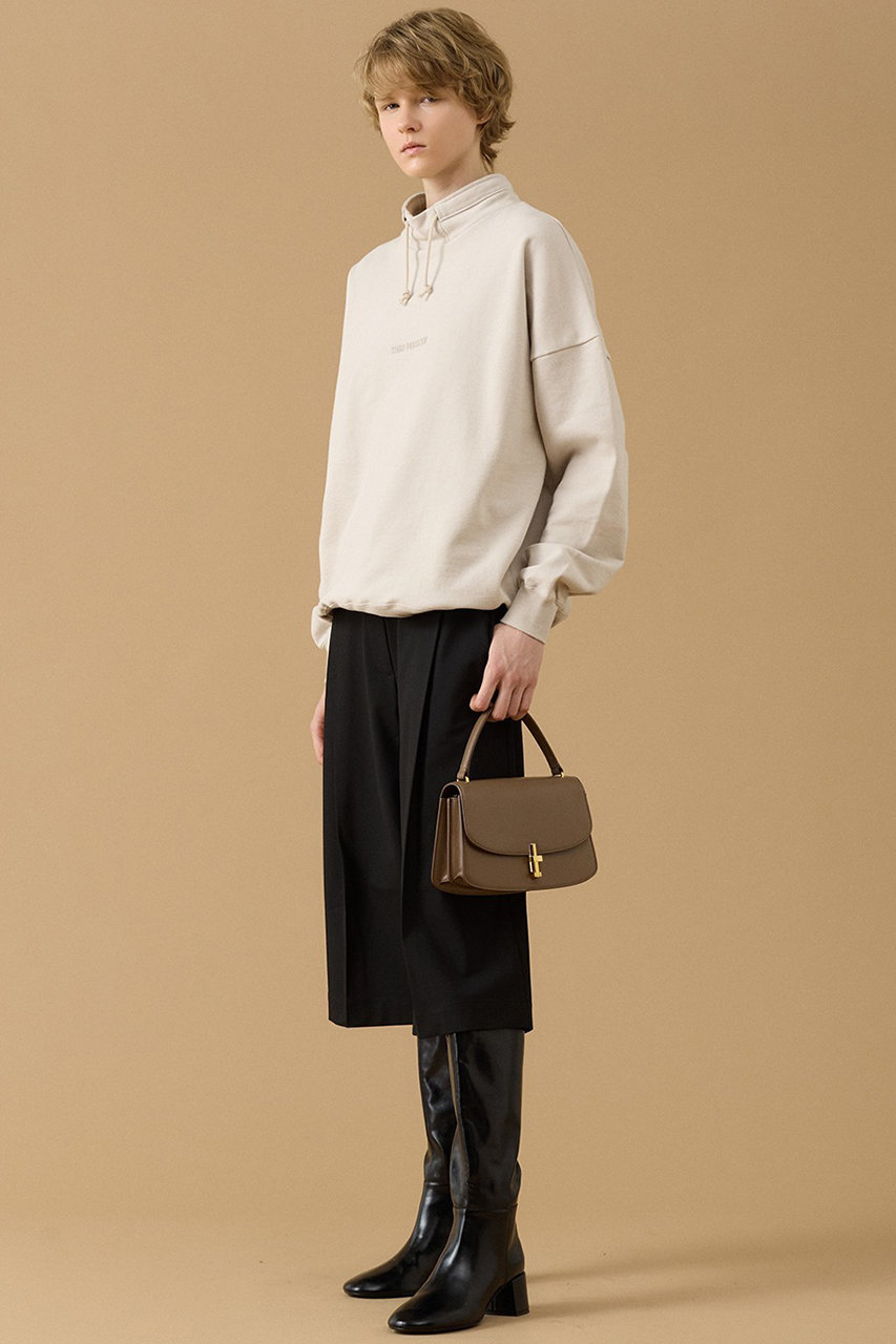 THIRD MAGAZINE スタンドネックロゴスウェット (ライトベージュ, F) サードマガジン ELLE SHOP THIRD MAGAZINE スタンドネックロゴスウェット (ライトベージュ, F) サードマガジン ELLE SHOP