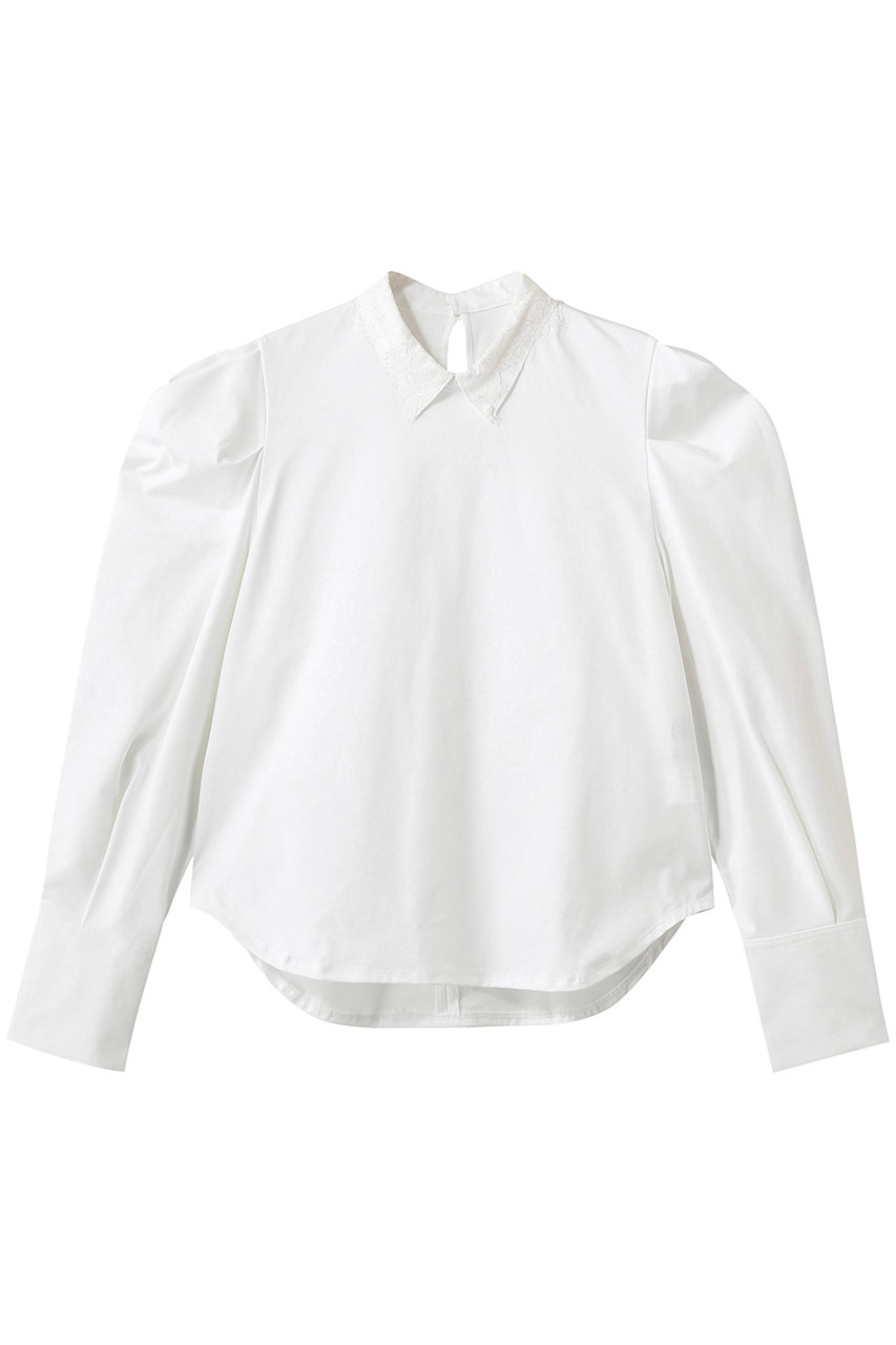 サードマガジン/THIRD MAGAZINEの襟レースカットソー(ホワイト/A0861UTS107)