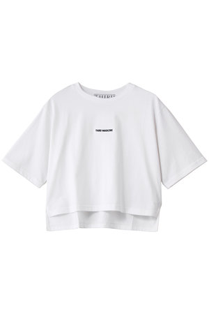 サードマガジン/THIRD MAGAZINEのグログランロゴクロップドTシャツ