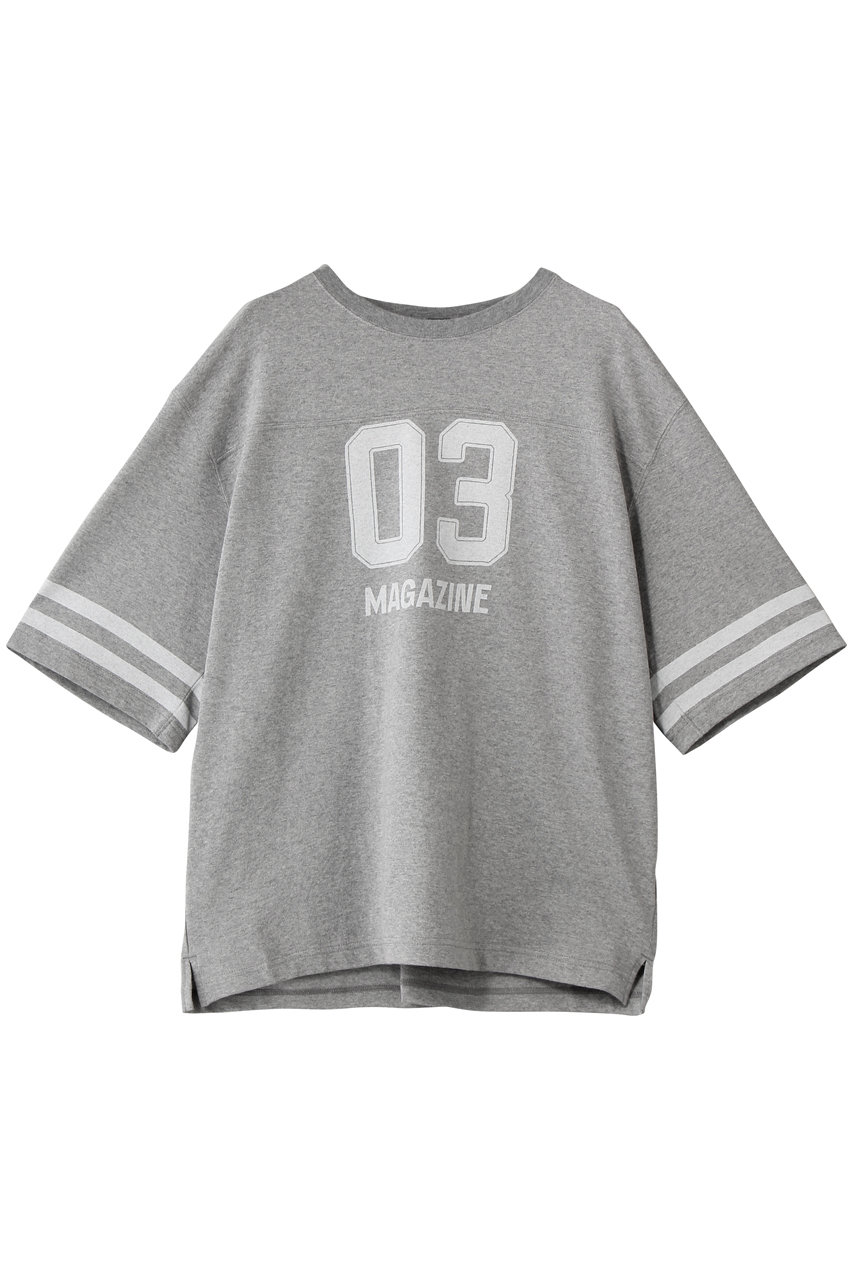 サードマガジン/THIRD MAGAZINEのナンバリングTシャツ(グレー/A0861UTS308)