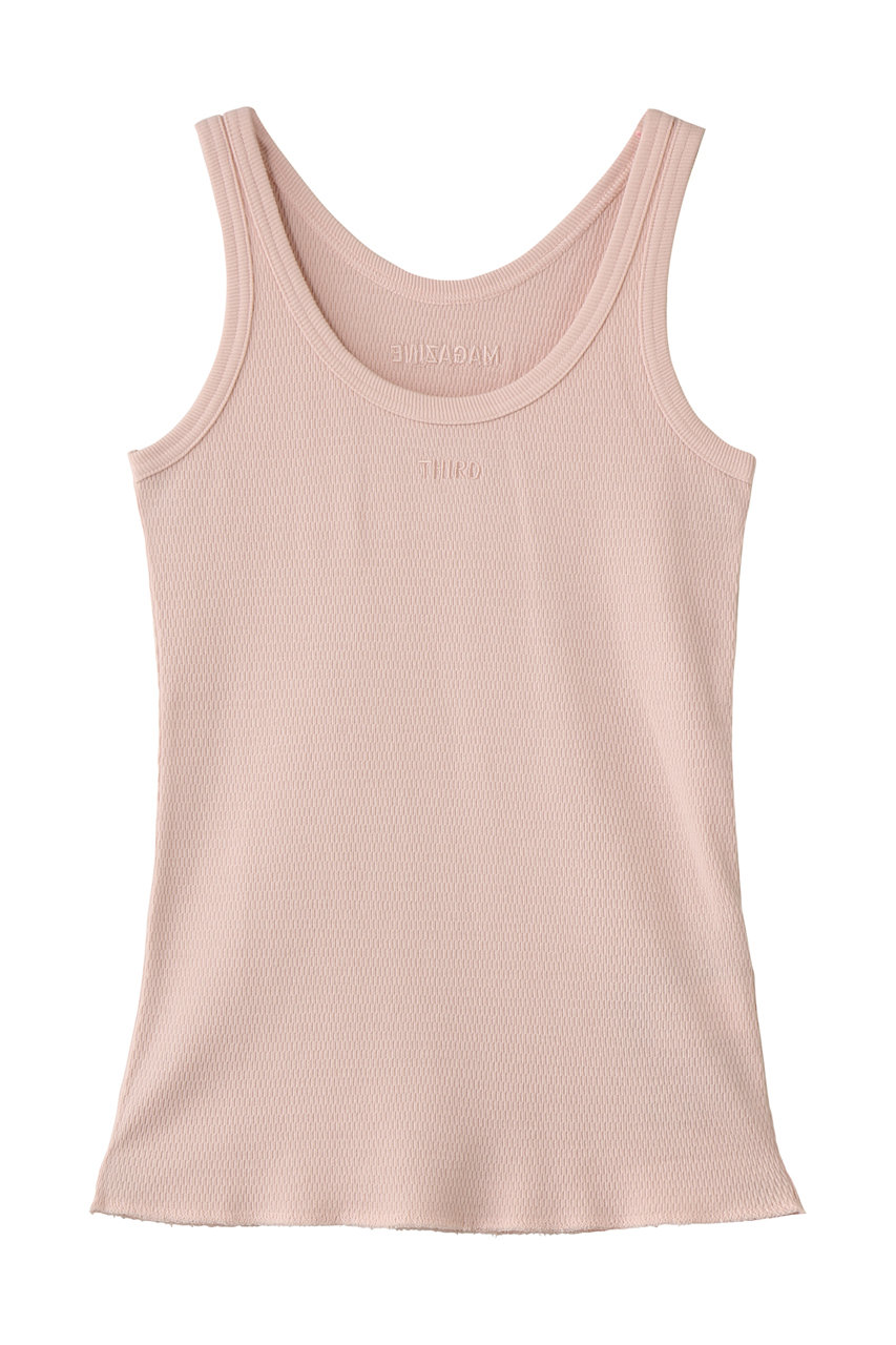 サードマガジン/THIRD MAGAZINEの【別注】FAITH MILLS/ロゴ刺繍サーマルタンクトップ(ピンク/A0862UTS002)