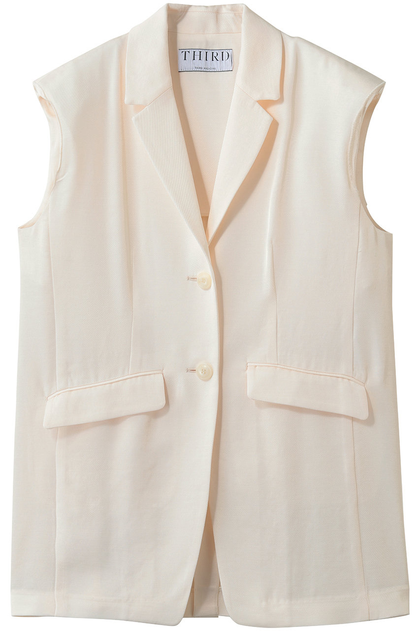 サードマガジン/THIRD MAGAZINEのツイルロングジレ(アイボリー/A0861FV 502)