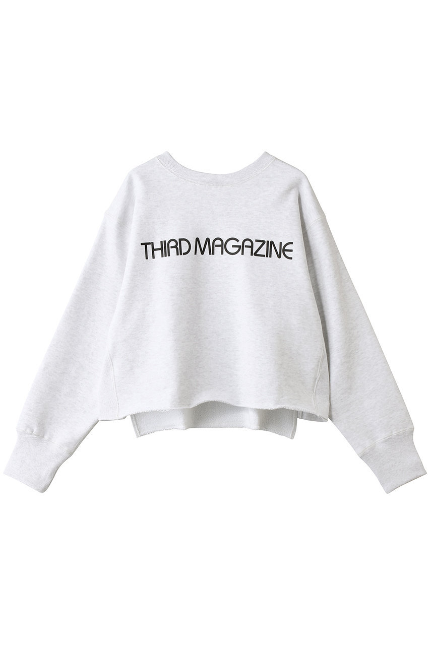 サードマガジン/THIRD MAGAZINEのロゴプリントボクシースウェット(杢グレー/A0861UTS215)