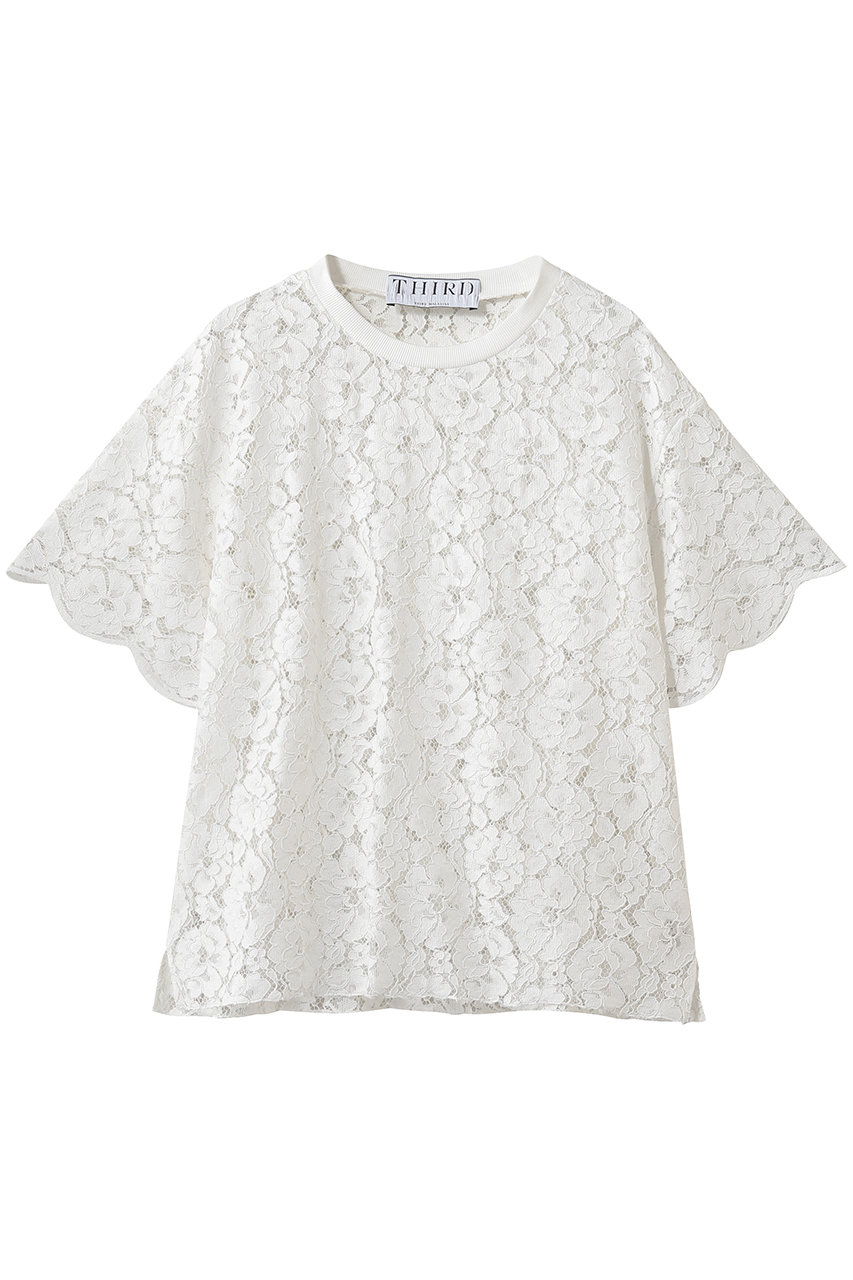 サードマガジン/THIRD MAGAZINEのレースTシャツブラウス(ホワイト/A0861FB 409)