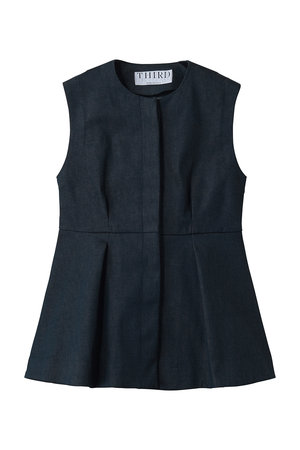 サードマガジン/THIRD MAGAZINEのデニムライクペプラムブラウス(110400/110401)