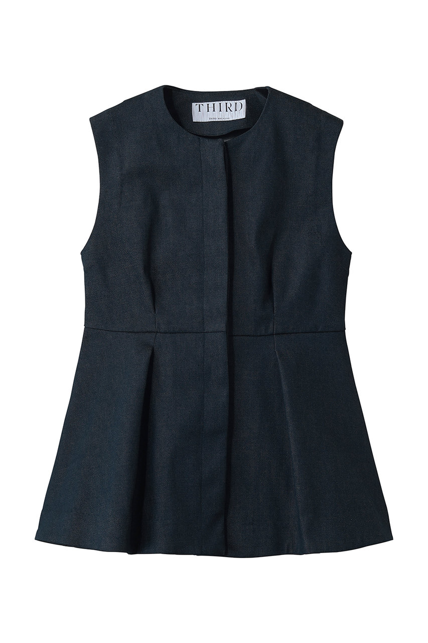 サードマガジン/THIRD MAGAZINEのデニムライクペプラムブラウス(インディゴ/A0861FB 304)