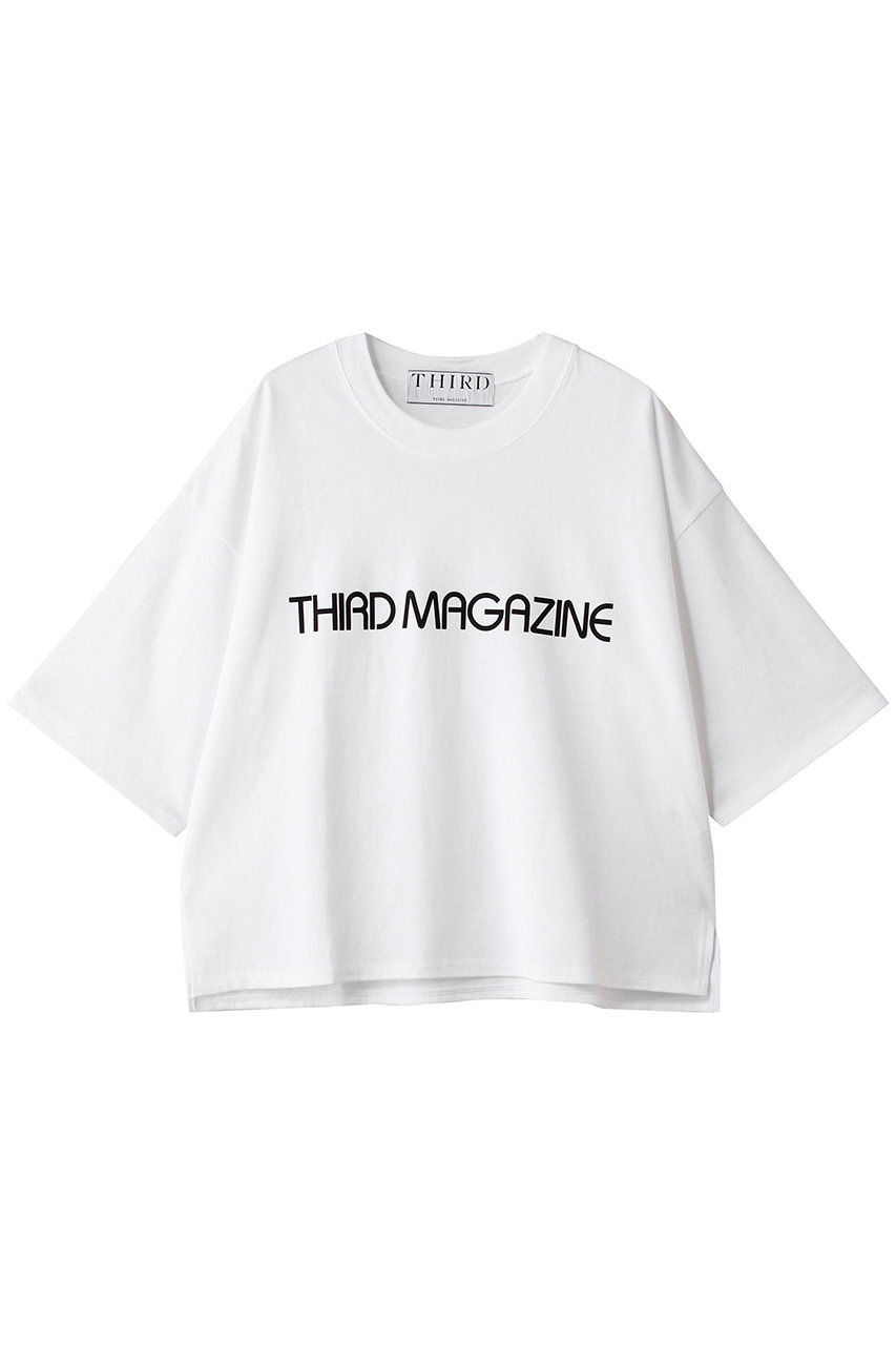 サードマガジン/THIRD MAGAZINEのボクシーロゴTシャツ(ホワイト/A0861UTS216)