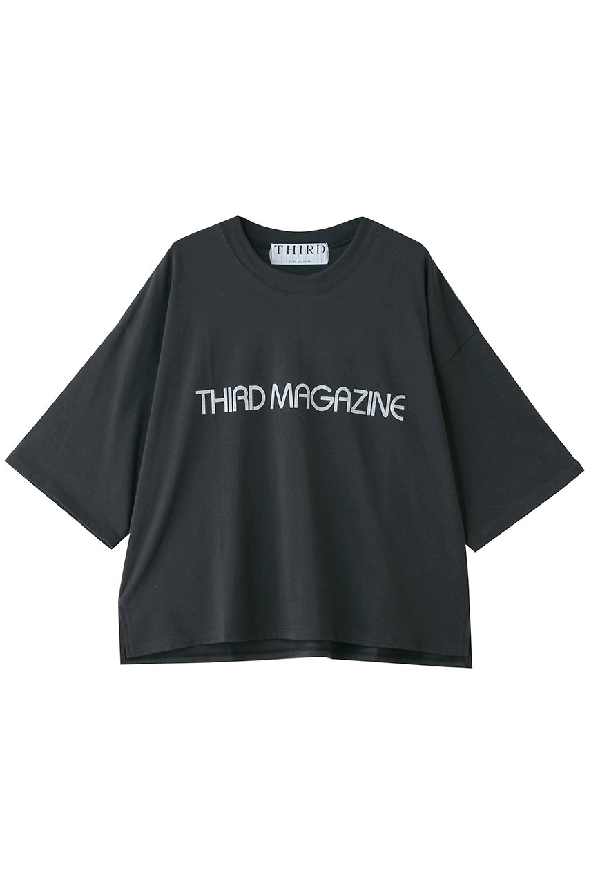 サードマガジン/THIRD MAGAZINEのボクシーロゴTシャツ(チャコールグレー/A0861UTS220)