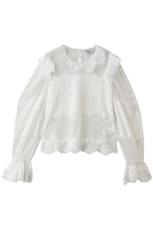 サードマガジン/THIRD MAGAZINEの【CHOKLATE】スタンドレースブラウス(110400/110403)