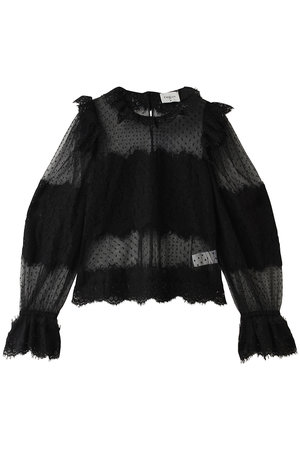 サードマガジン/THIRD MAGAZINEの【CHOKLATE】スタンドレースブラウス(110400/110403)