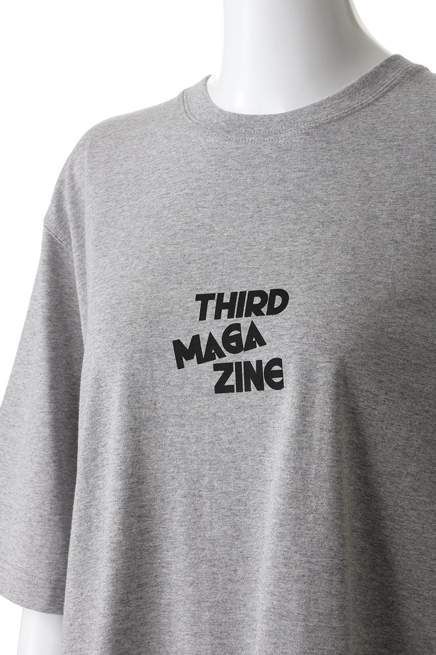 THIRD MAGAZINE(サードマガジン)｜3ラインロゴTシャツ/ホワイト の通販