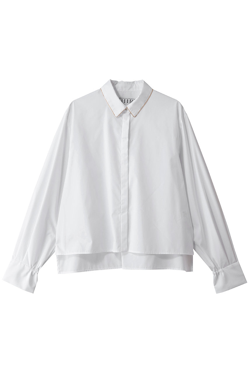 THIRD MAGAZINE チェーントリミングシャツ (ホワイト, F) サードマガジン ELLE SHOP