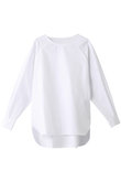 コットンクルーネックブラウス
