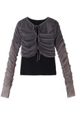 【ELLE SHOP 限定】マルチウェイチュールギャザーレイヤードトップ