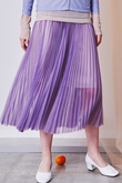 シアーオーガンジーロングプリーツスカート