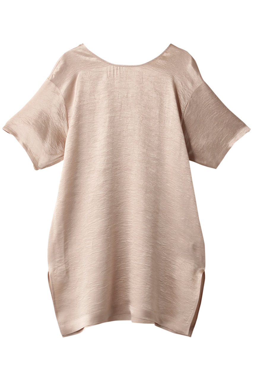 ＜ELLE SHOP＞ MAISON SPECIAL サテン半袖Tシャツ (P.BGE(ピンクベージュ) FREE) メゾンスペシャル ELLE SHOP